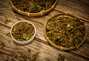 中藥艾葉艾草高清圖片下載-正版圖片501656991