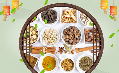 藥材古風背景圖片